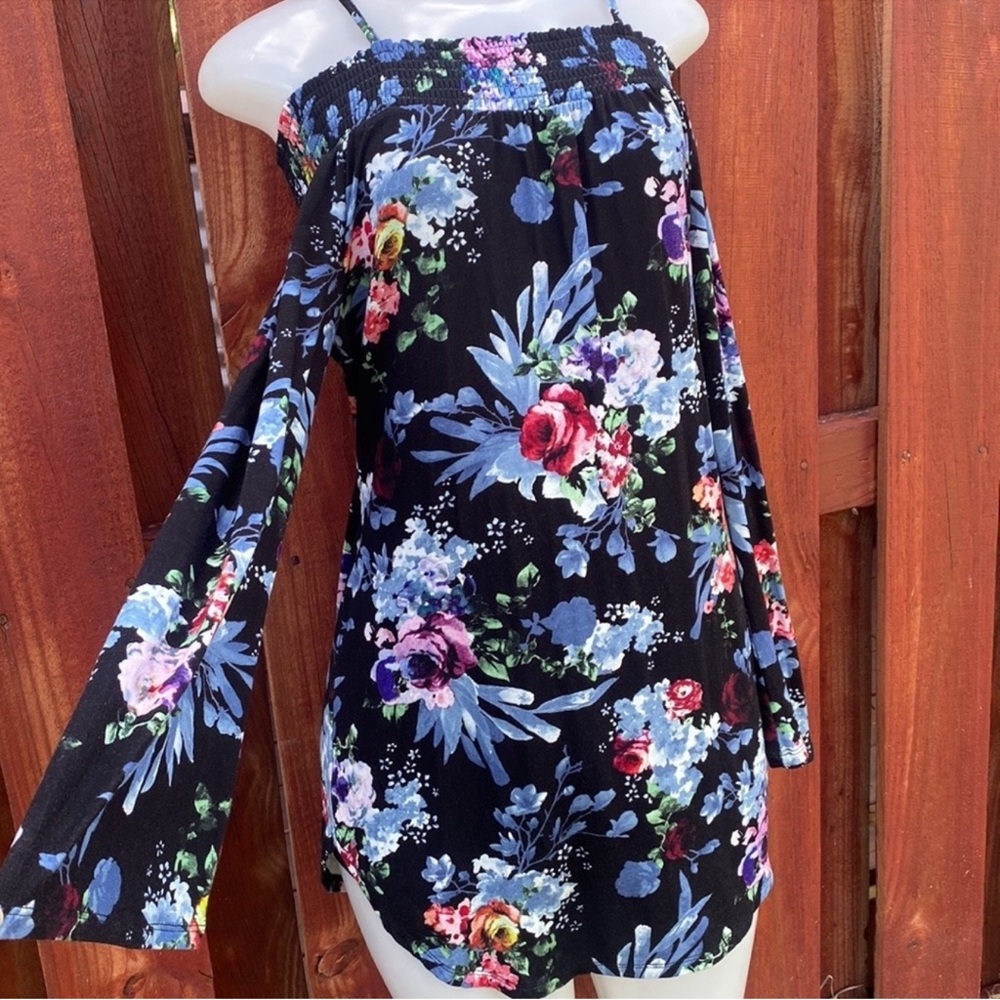 Green Dragon Floral Off-Shoulder Dress Size XS